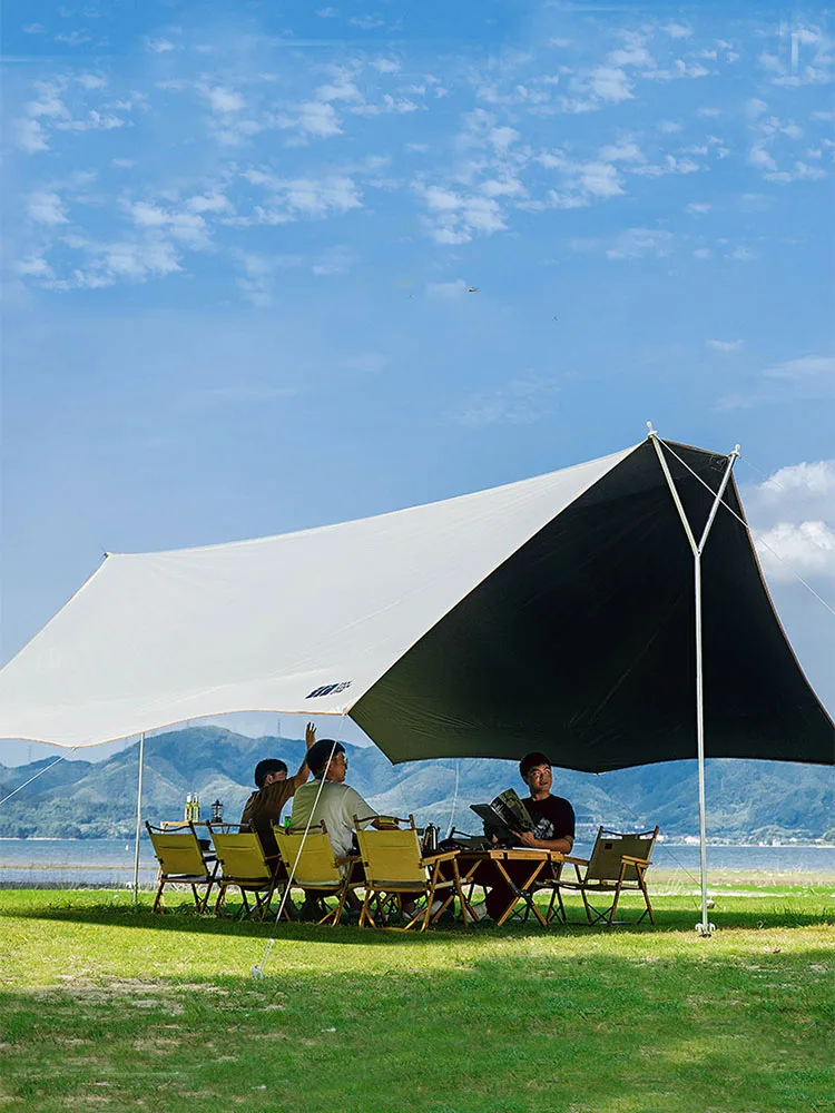 520x550x259CM Vinyl Ultralarge Oversized Canopy Tent Butterfly-Shaped Outdoor Camping Picnic Sunshade Portable Pergola