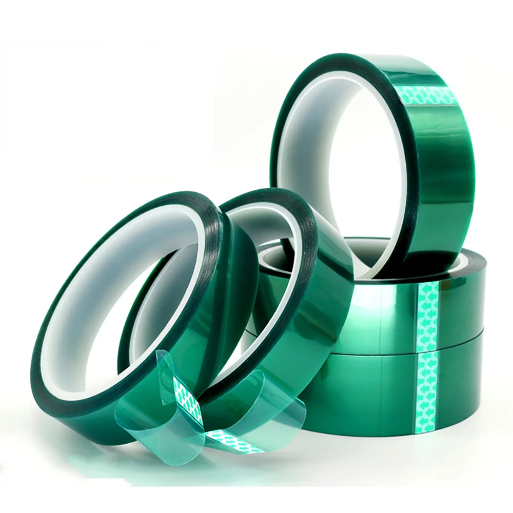 Green High Temp Polyimide Insulation Tape 33M Full Width Range 5mm up to 50mm Masking Film For PCB Soldering SMT Processing