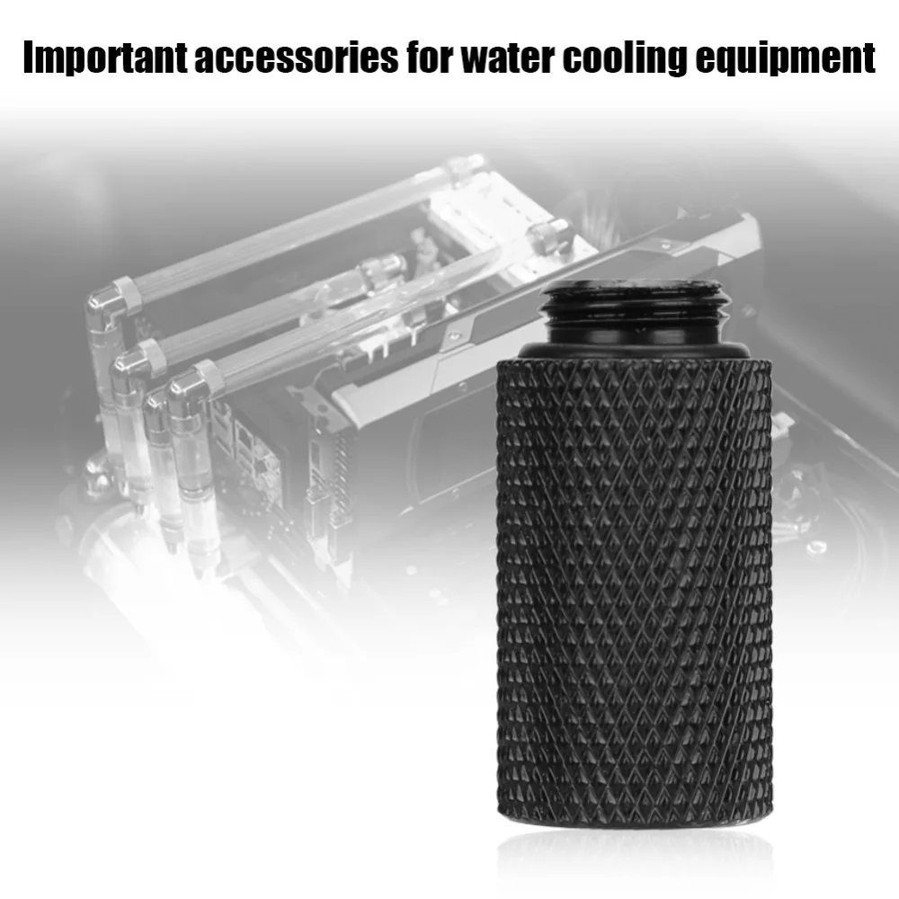 Durable G1/4 Extender Fitting 30mm Black/Silver PC Water Cooling Fitting Male to Female Extender Computer Water Cooling