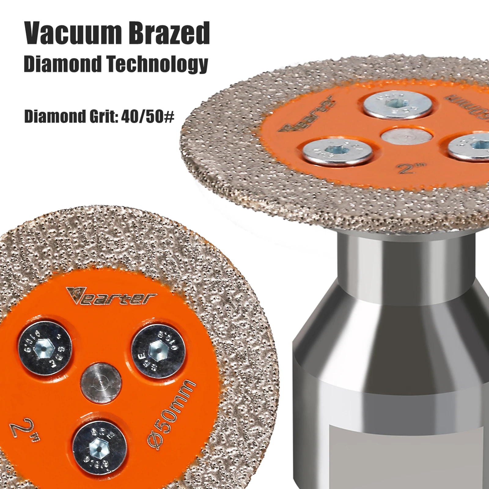 Vearter Vacuum Brazed Diamond Engraving Saw Caving Blade M10 Flange Grinding Disc Cutting For Tile Marble Concrete Ceramic