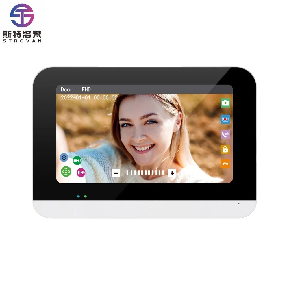 Multi Language  Smart  View Building Wifi Video Intercom System With 7 Inch Indoor