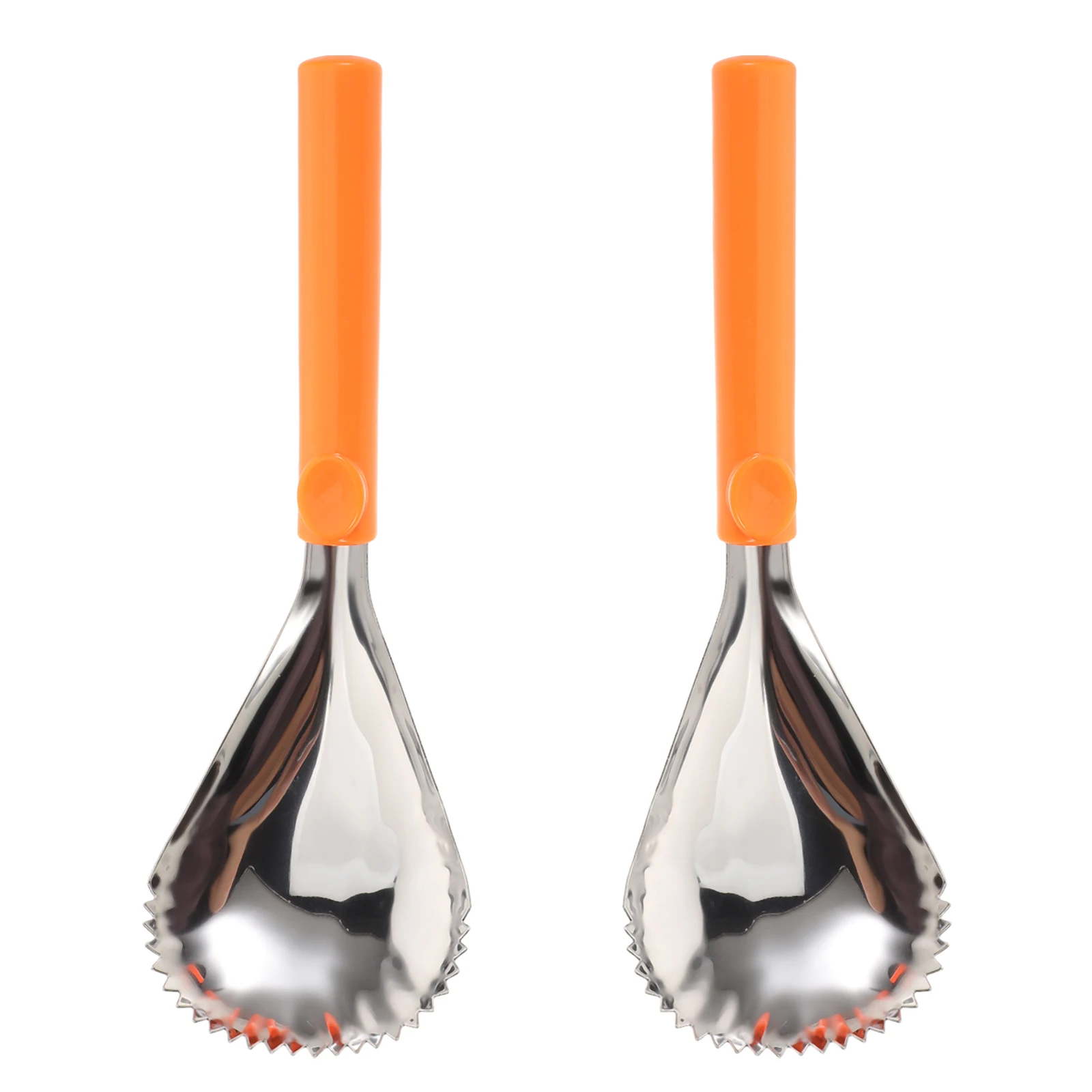 

2 Pcs Scrape The Pumpkin with Pulp Fruit Peeler Foods Masher Core Remover Spoon Cutter Slicer Stainless Steel