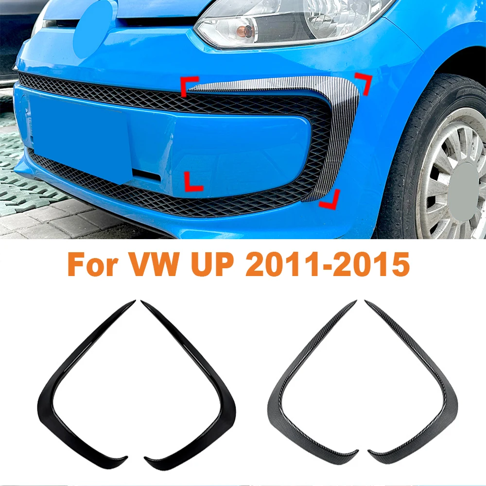 

Front Bumper Cover Wind Knife ABS Glossy Black Fog Lamp Trim Blade Trim Light Car Accessories For VW UP 2011-2015