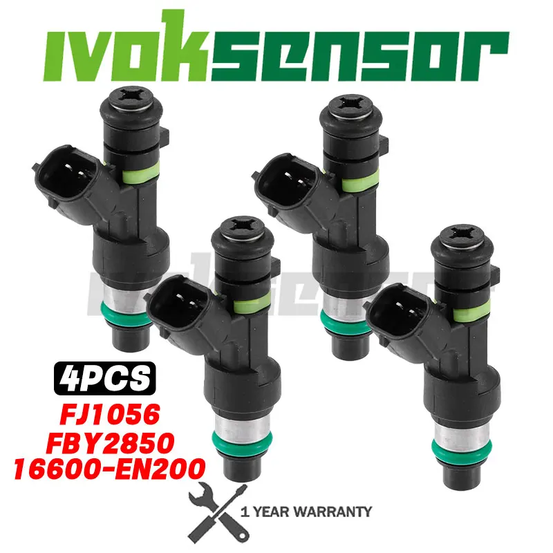 

4pcs New Fuel Injector Nozzle 16600-EN200 For Nissan Versa Cube Sentra NV200 2007-2014 Replace 16600EN200 FBY2850 FJ1056 2971006