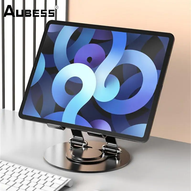 Aufbewahrungshalterung, stilvolles Design, 360-Grad-Drehung, zusammenklappbar, üblicher, verstellbarer, um 360 Grad drehbarer Tablet-Ständer, Kühlhalterung