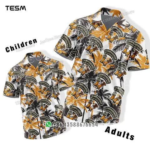 TESM Sommar Hawaiiansk Föräldra- och Barntröja Kortärmad Heltryckt Sköldtröja Familjeresor Fritidskläder Far Son Semestertopp 8 best sales matchande träningsoveraller för far och son - №6