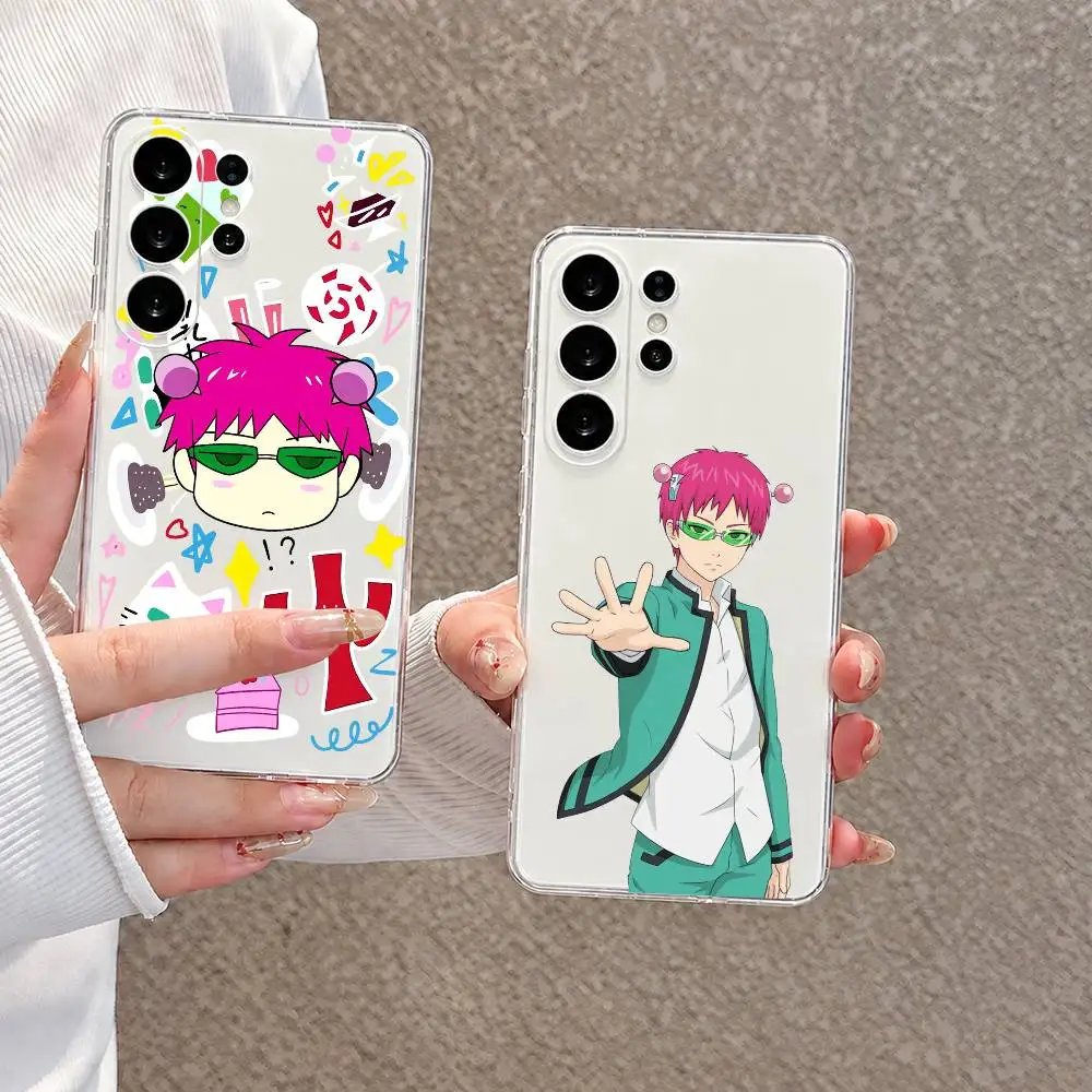 Anime K-Kusuo Saiki Phone Case Transparent Silicone Soft For Samsung S25,S24,S21,S22,S23,S30,Ultra,S20,Plus,Fe