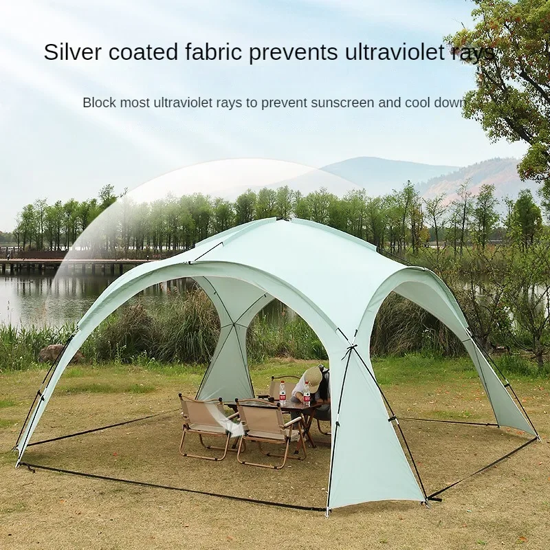 Outdoor Family 5-8 Person Camping Tent 4 Mesh Walls Waterproof Sun Shelter UV Resistant Screen House Easy Setup Hiking Beach