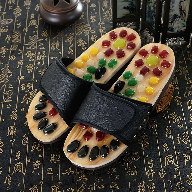 

Foot Massage Slippers Home Men And Women Couple Non-slip Sandals And Slippers To Clear The Meridians Relieve Pain 1Pair