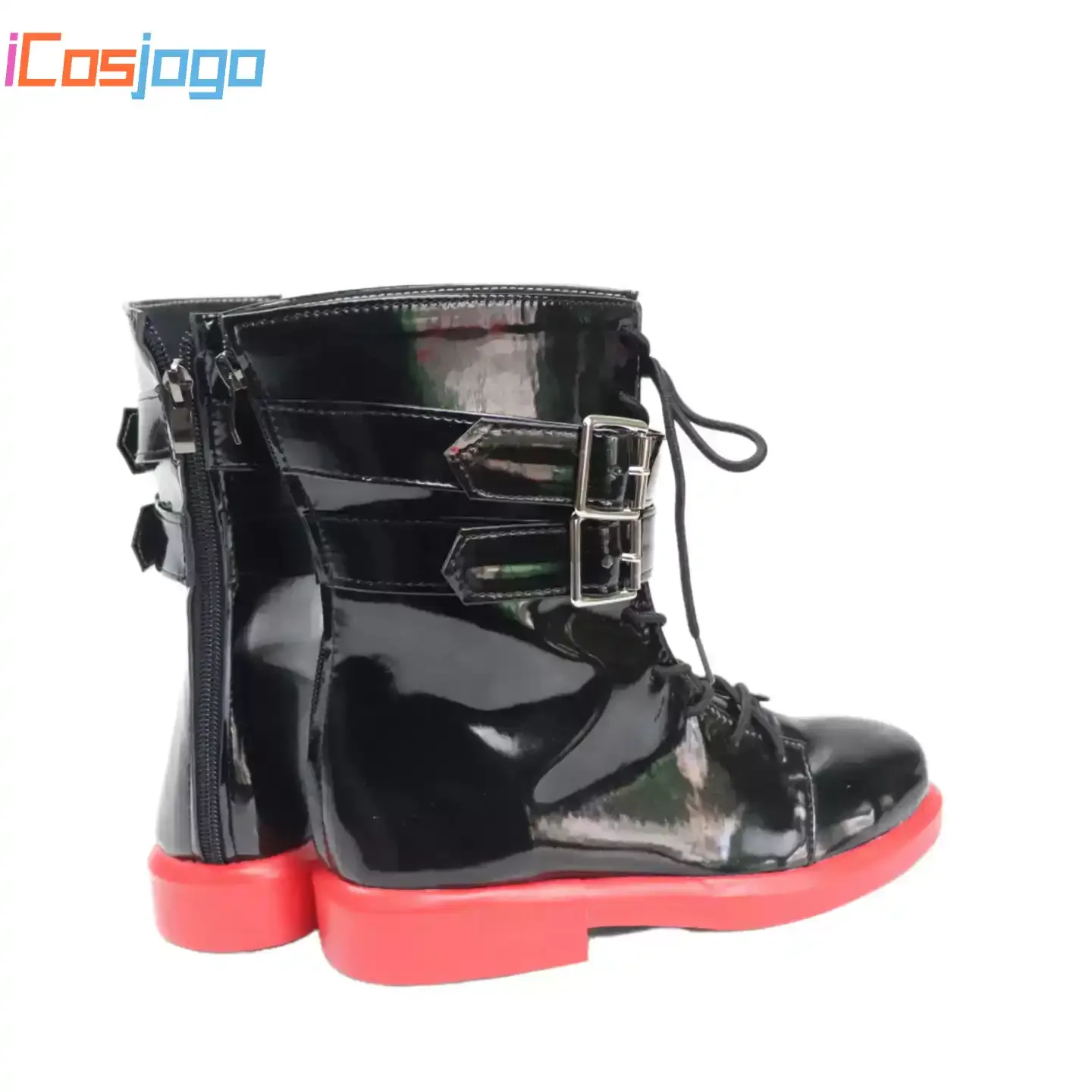 Devil Butler With Black Cat	Lato Bacca   Cosplay Shoes Halloween Carnival Boots PU Leather Shoes Cosplay Costume Prop