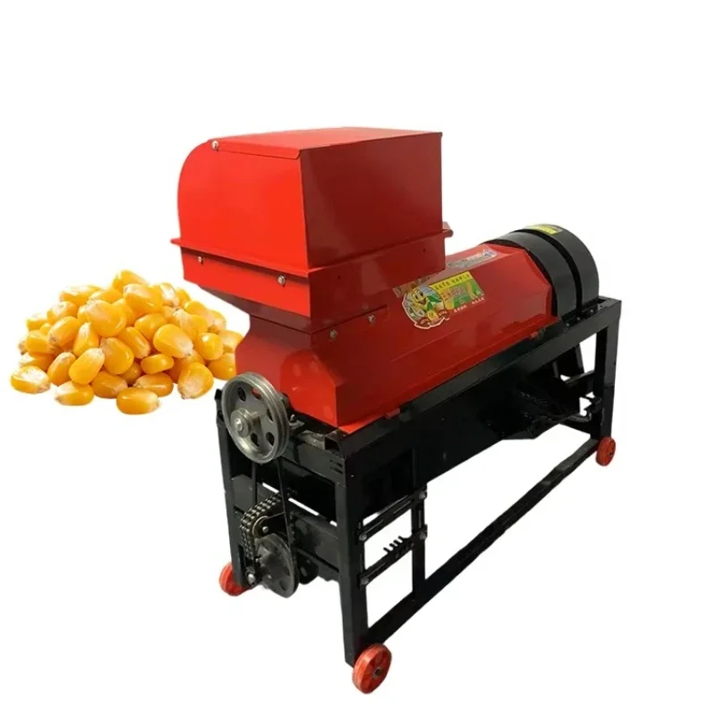 Farm Portable Multi-Crop Thresher, High Efficiency Mini Wheat Soybean Bean Corn Threshing & Shelling Equipment