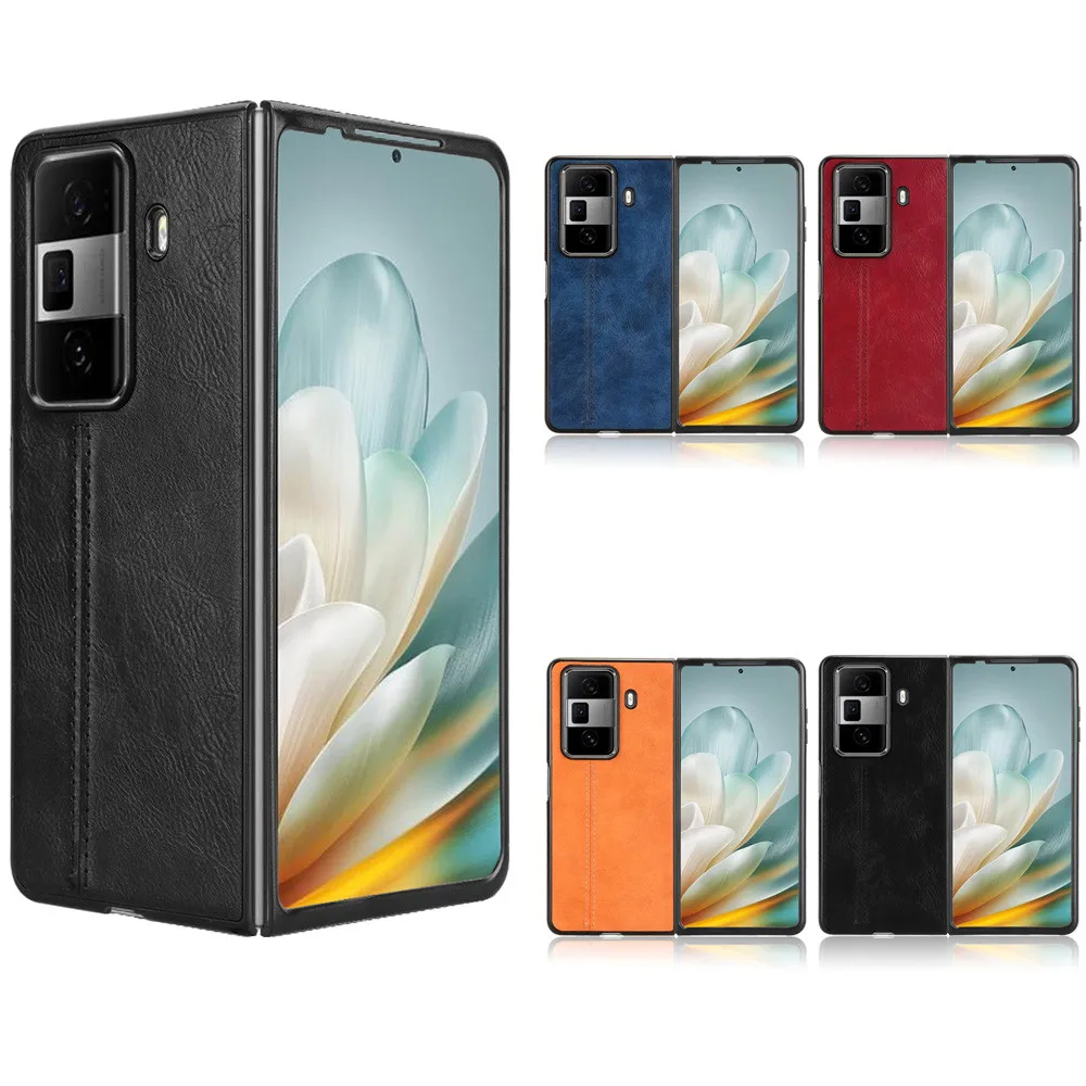 لهواوي الشرف ماجيك VS3 الفاخرة جلد العجل بولي Leather خطوط جلدية الصلب الغطاء الخلفي القضية لهواوي الشرف MagicVS3 VS 3 جراب هاتف