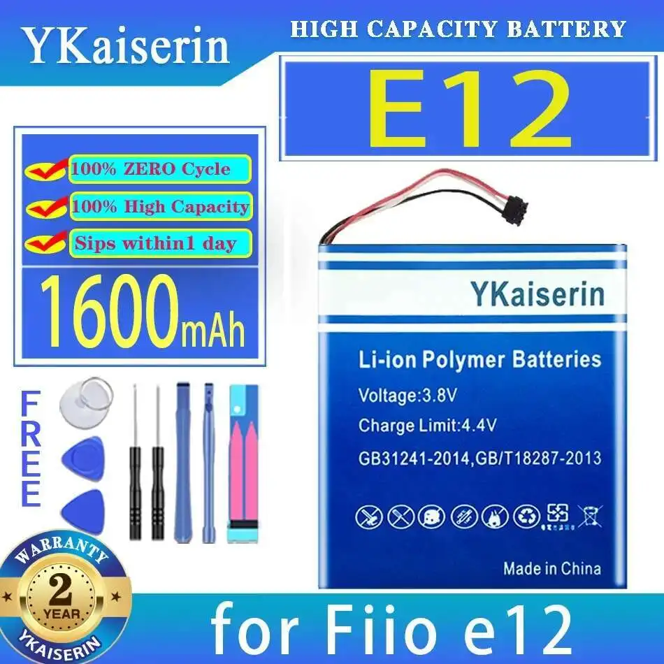 

High-Capacity Lightweight 1600Mah For Fiio E12 Mont Blanc Accumulator 4-Wire Plug IN - Ear Headphones Battery