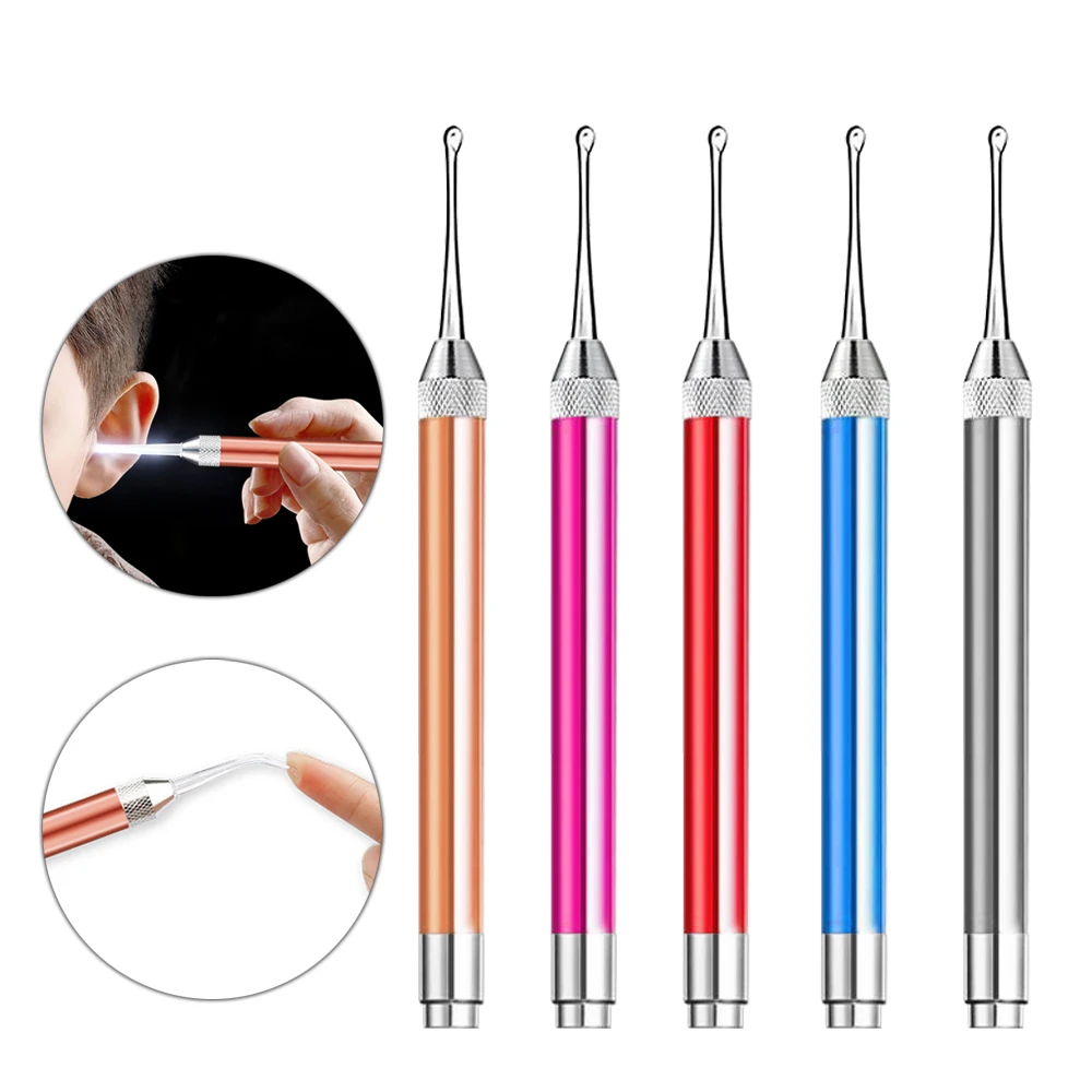 

LED Penlight Torch Flashlight Otoscope Tool Earwax Removal Ear Wax Visual Spoon Earpick Cleaning Endoscope Light for Adult Baby