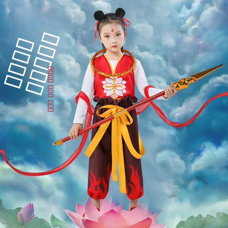 أزياء الأطفال العروض أنيمي ملابس الهالوين صبي فتاة ستة واحدة يوم الأطفال آو بينغ الجنية T الكرتون تأثيري