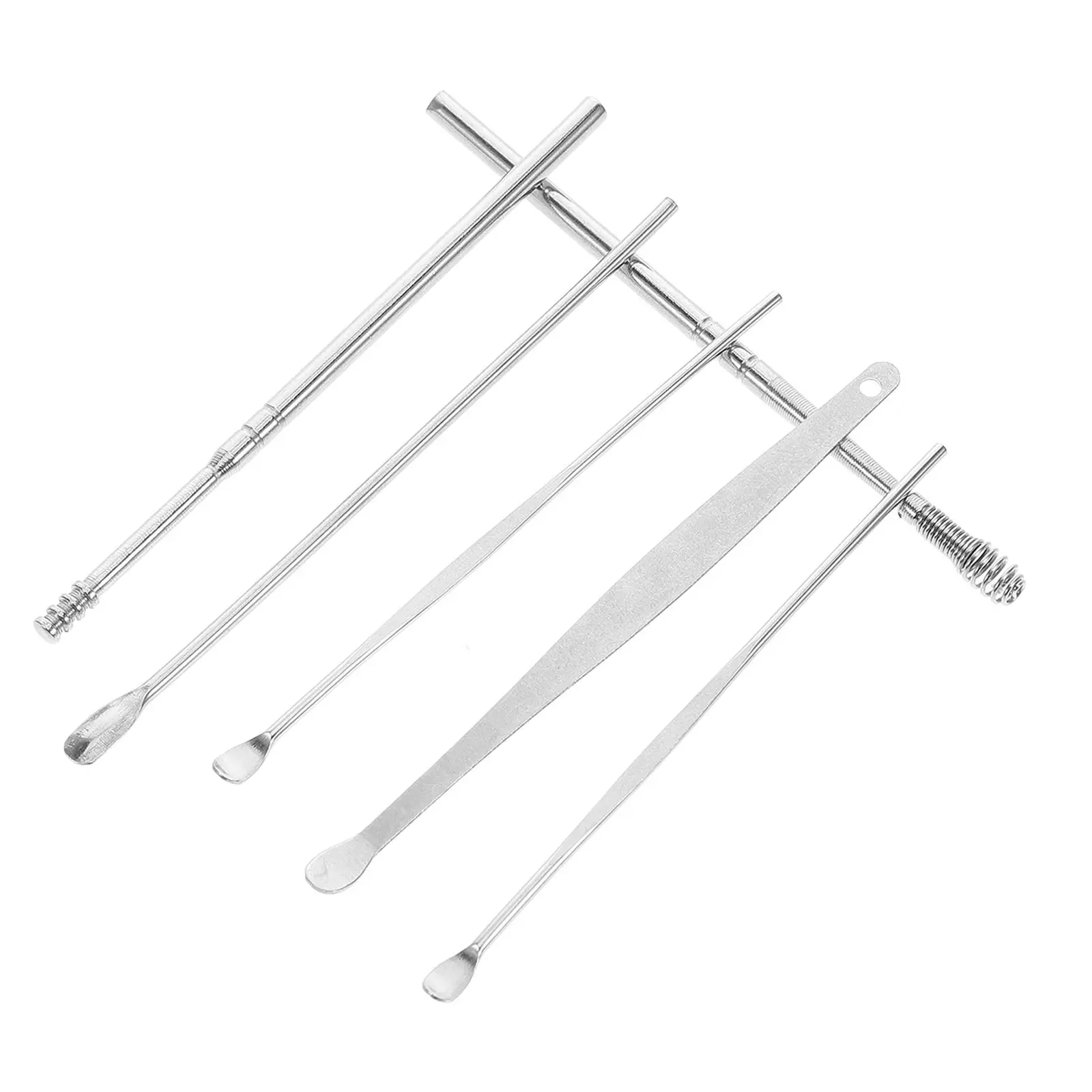 6Pcs Ear Wax Removal Kit Spiral Design Stainless Steel Ear Cleaner Tools Safe Effective Earwax Cleaning Set Comfort Grip