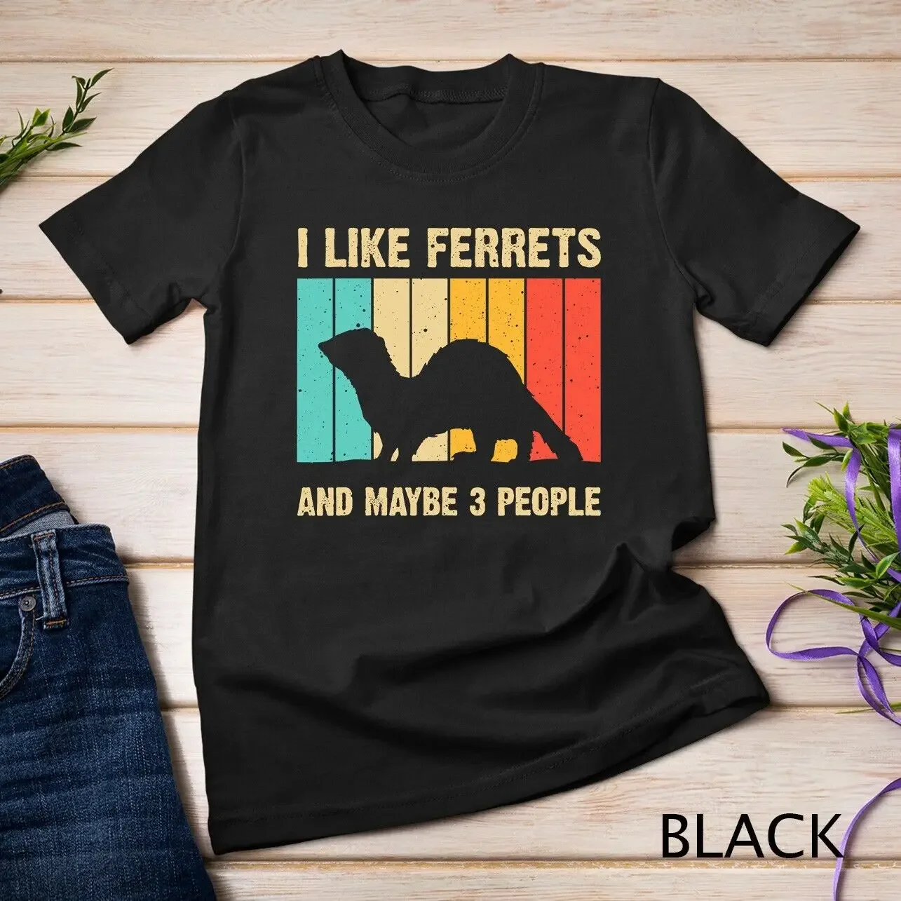 Funny Ferret Design For Men Women Ferret Lover Introvert T-Shirt Unisex T-shirt