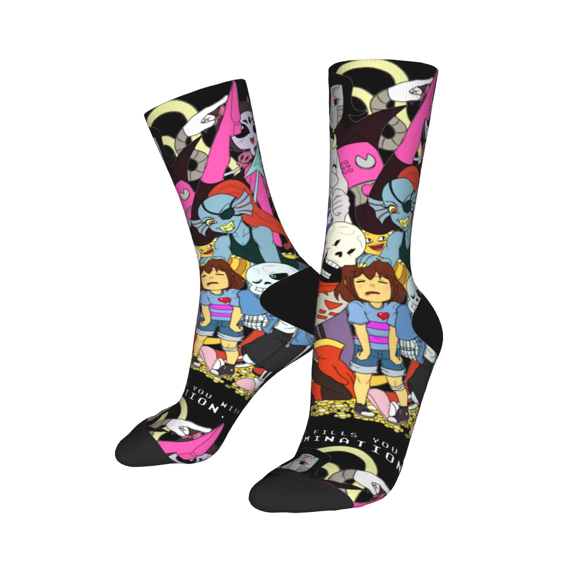 Flowey Sans San Papyrus Mettaton Asgore Asriel Undertale Socks Men's Women's Socks Autumn Winter Middle Tube Stockings Gifts