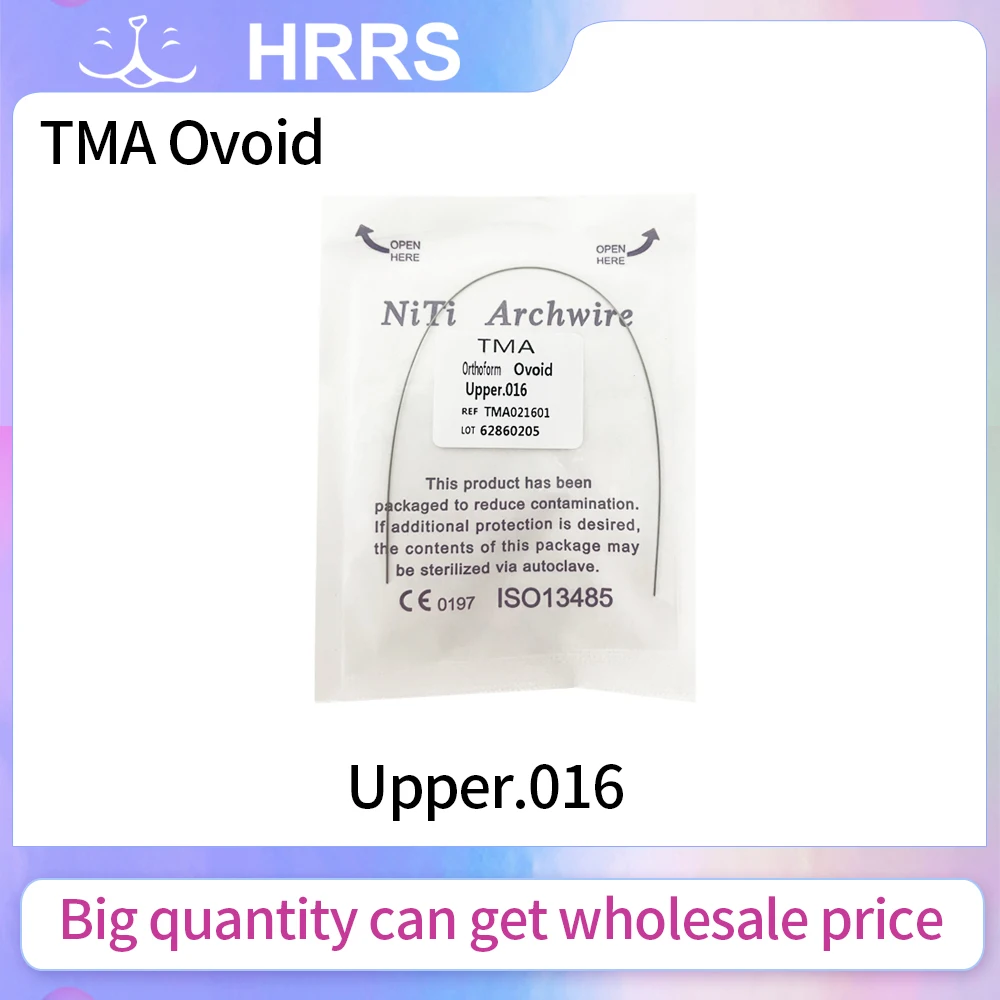 

10Packs 10Pcs Dental Wire TMA Ti-Mo Wire Orthodontic Wire(5Packs Upper+5Packs Lower)