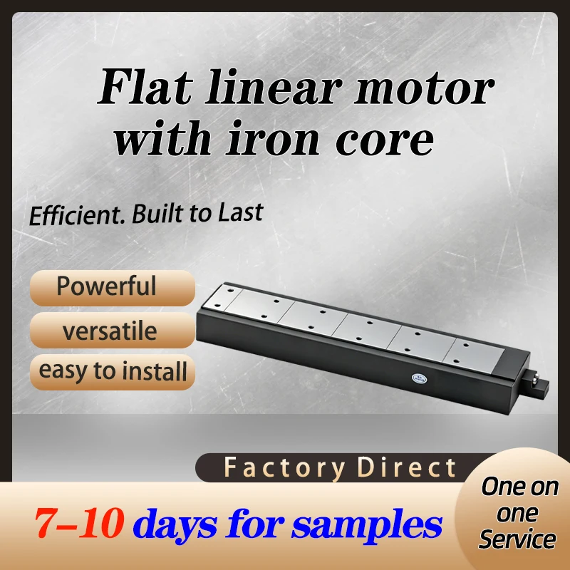 Flat Linear Motor with Iron Core for Handling Modules and Processing