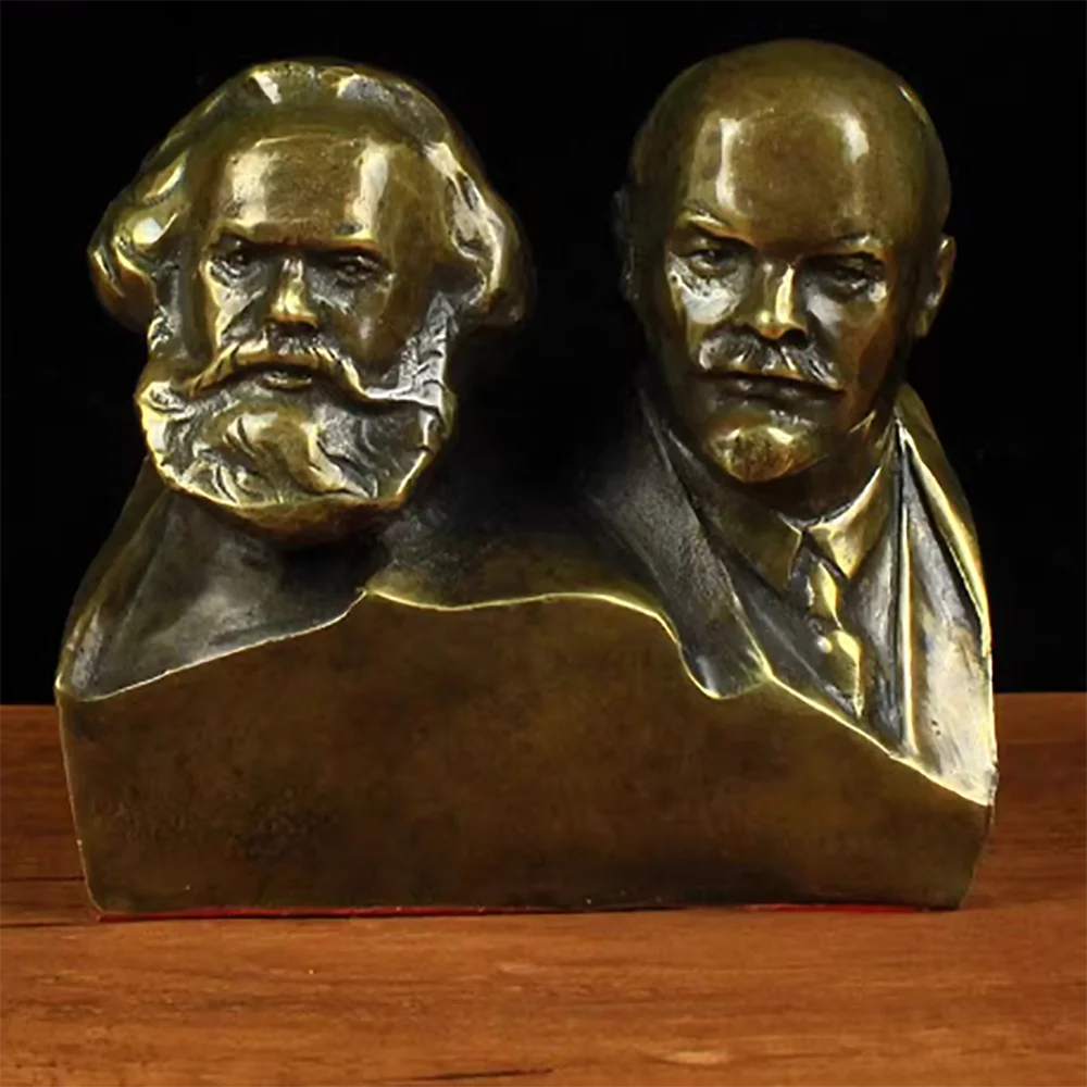 

Pure copper statue of great figures, bust of Marx Lenin, bronze statue of Marxism Leninism, ornament