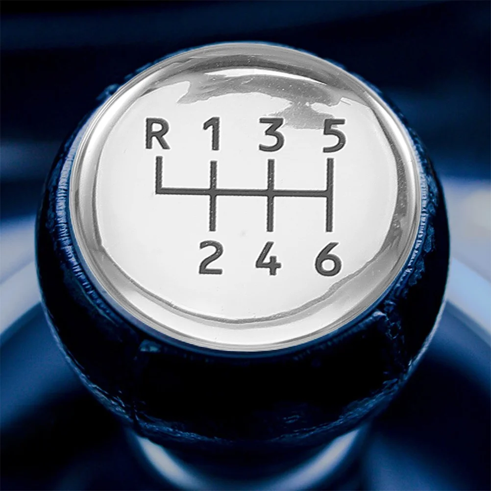

2pcs Car Gear Shift Sticker Decal Manual Transmission Decoration Round Stick Head Stickers Easy Installation