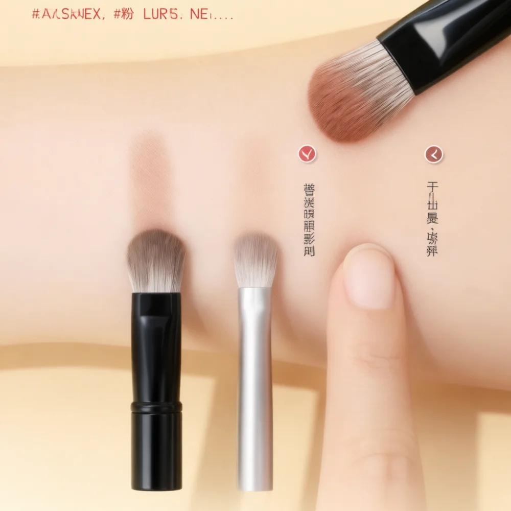 Modern Makeup Brush Set Detachable Heads Compact Cosmetic Tool For Travel Daily Foundation Conceal Highlight Brow