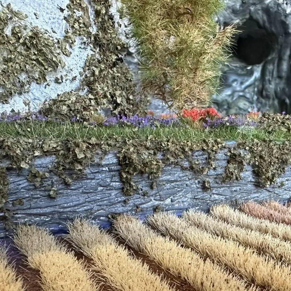Videiras de folhas caídas em miniatura - Rede de camuflagem realista e plantas artificiais para cenário de vilão modelo militar