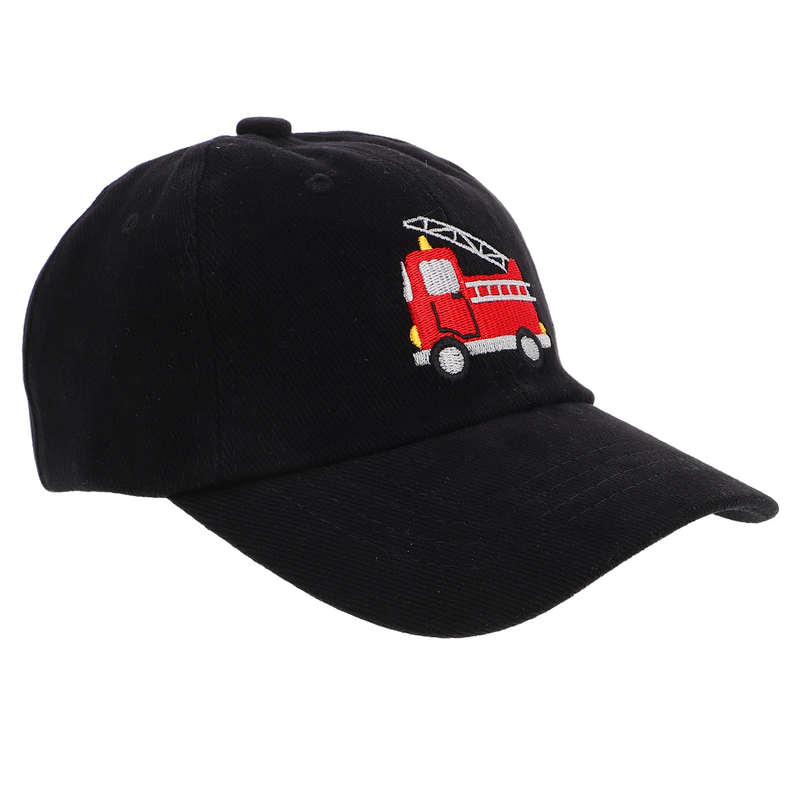 

Baseball Style Cartoon Fire Truck Design Breathable Lightweight Adjustable Protection Cap For Summer Outdoor School Trips Boys