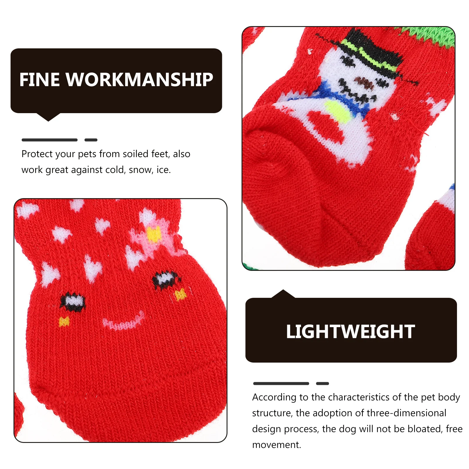 

16Pcs Pet Socks Anti-Slip Warm Footwear Stylish Christmas Stockings for Dogs Protection Pet Socks Dog Paw Protection