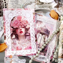 Mr. Paper 5Style 30Pcs/pack Cell Phone Romance Series Lace Material Paper for DIY Handbook Glass Bottle Photo Frame Decoration