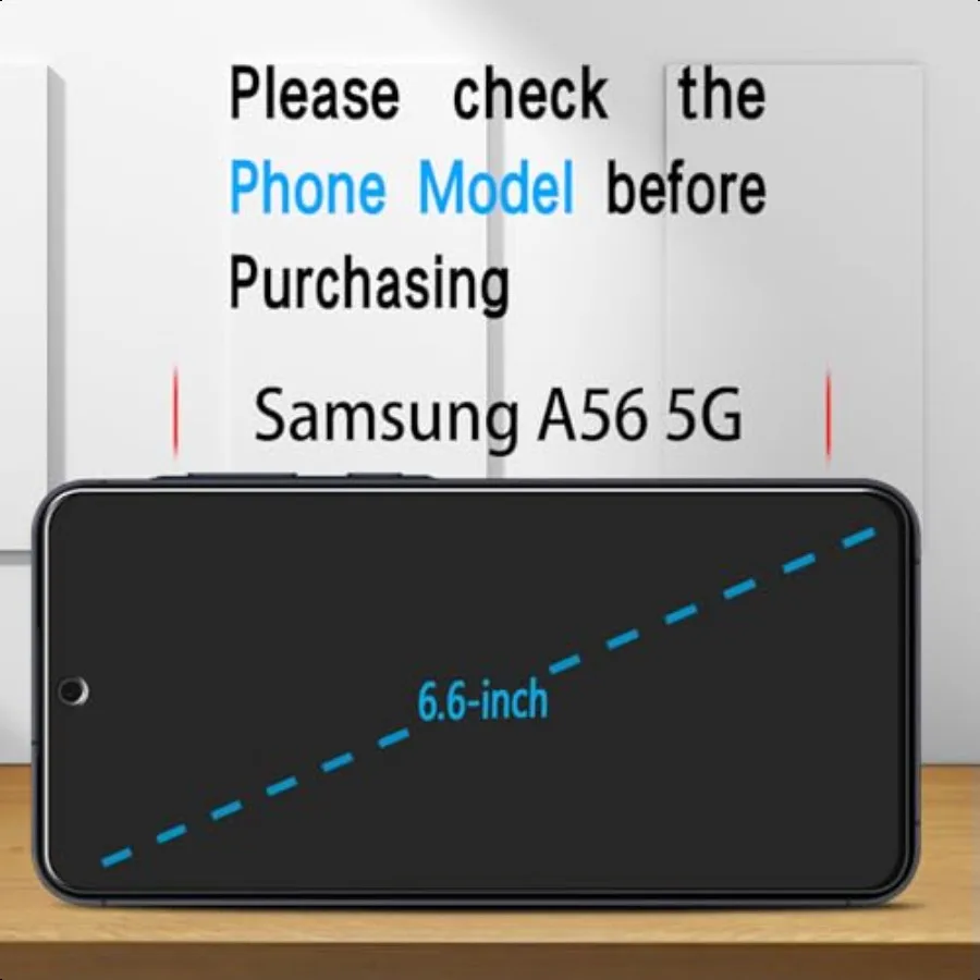 Slanku [3 упаковки защитной пленки для экрана Samsung Galaxy A56, пленка из закаленного стекла, защита от царапин, HD, прозрачный чехол, приятный на ощупь