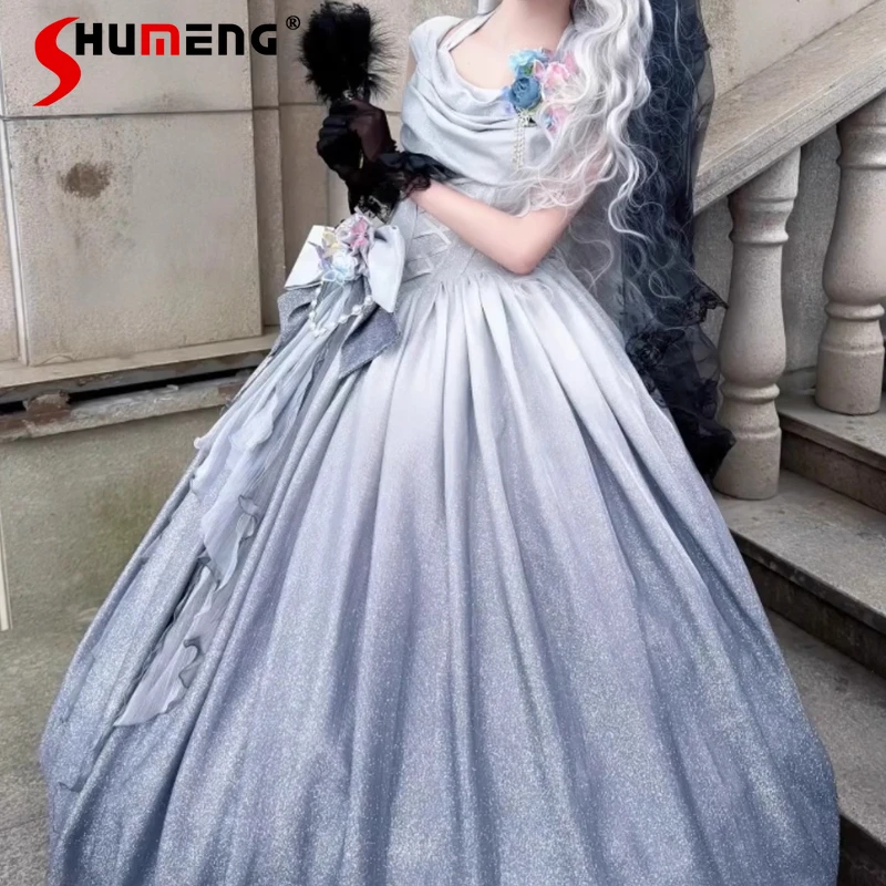 

Japanese Lolita Dresses Heavy Industry Sparkling Evening Gown High-end Luxurious Princess Banquet Birthday Coming-of-Age Dress
