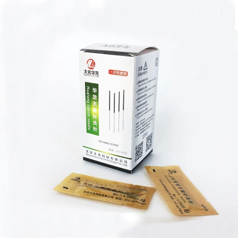 

new 500pcs 0.17/0.16/0.18/0.20/0.25/0.30/0.35mm Hualong Disposable Acupuncture Needles 10 needle one tube