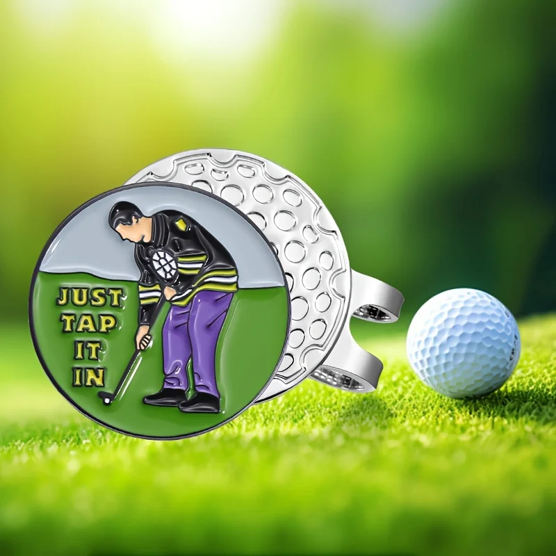 Magnetic Hat Clip Golf Ball Marker, Push Button Unisex Funny Golf Accessory, Durable Detachable Cap Visor Marker Gift