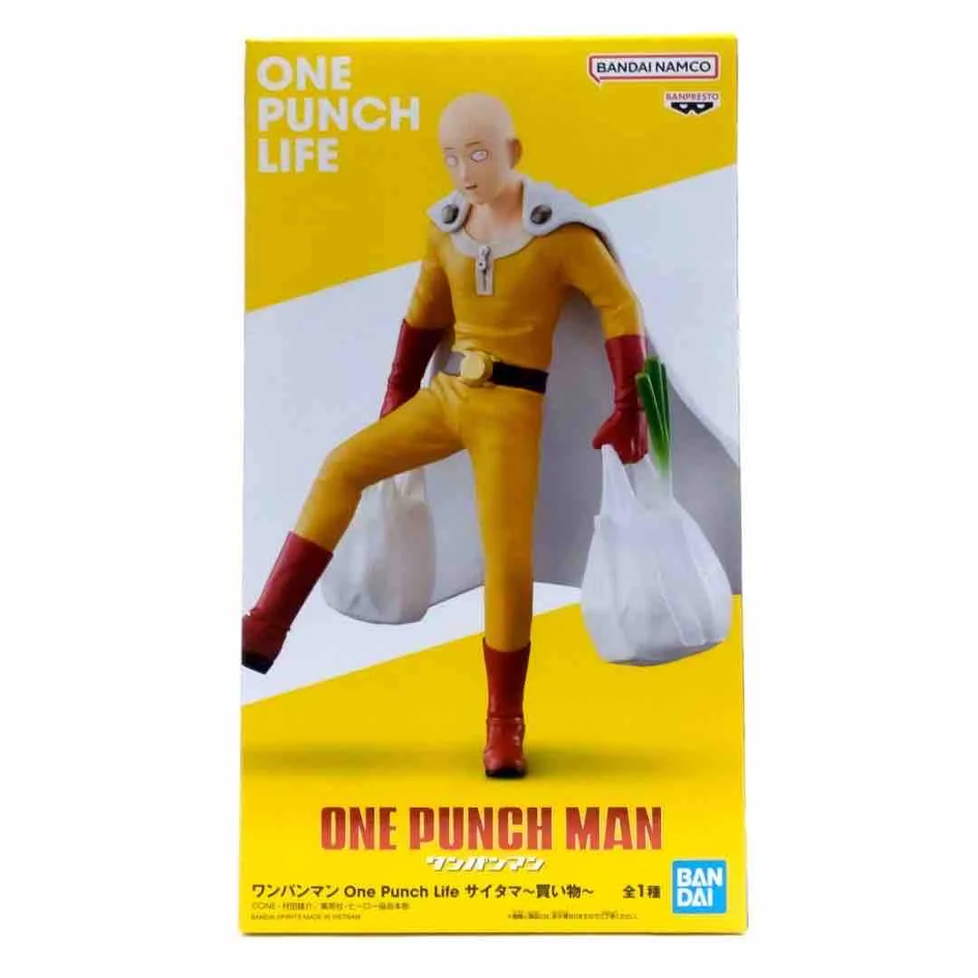 

In Stock Genuine BANPRESTO One Punch Man Shopping Saitama Figure Anime Model Toy