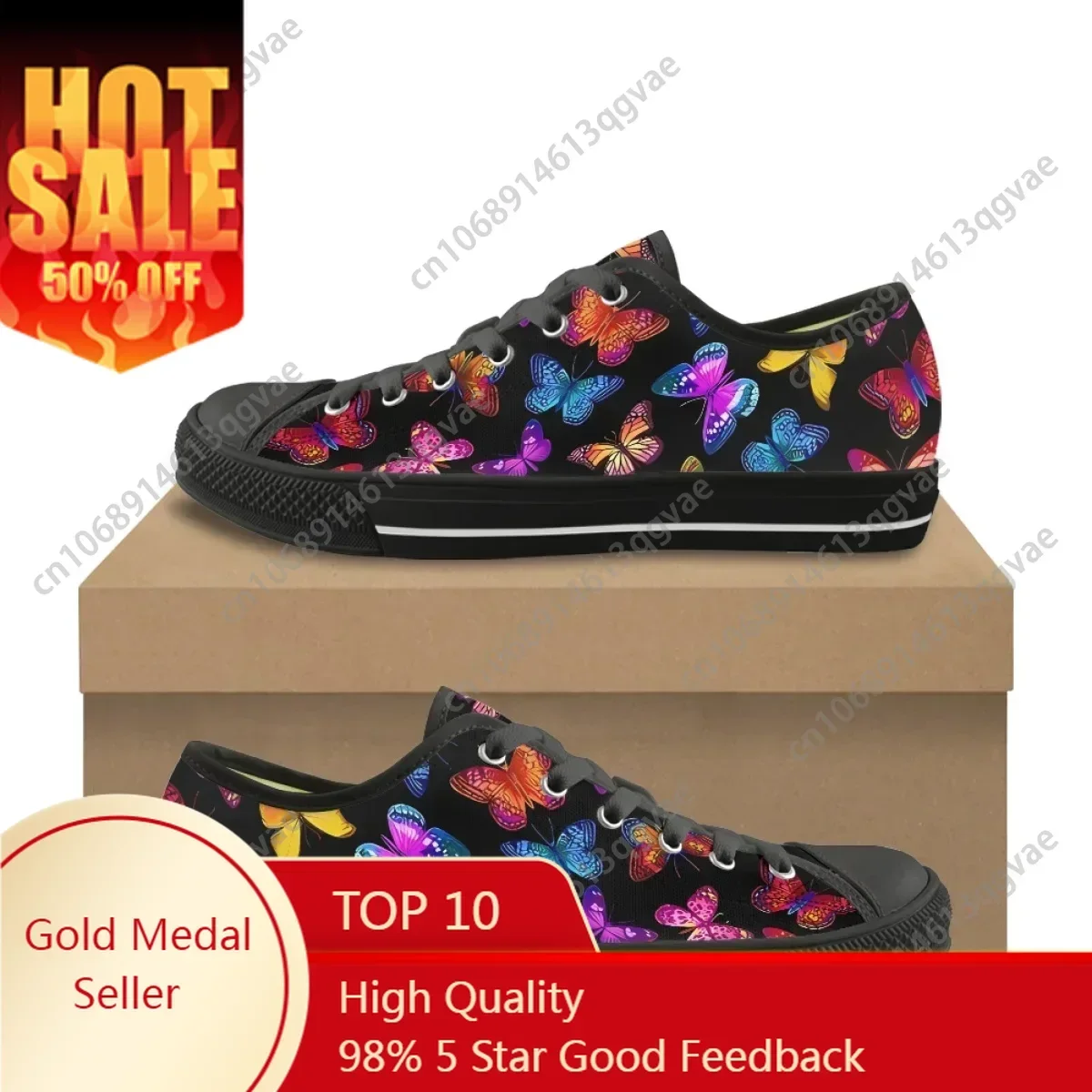 

Colorful Beauty Butterfly Low Top High Quality Sneakers Mens Womens Teenager Light Canvas Sneaker Couple Shoes Custom Made Shoe