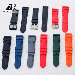 SUBMERSIBLE Watch Band PAM 441 359 Silicone Rubber Watchband 22/24/26mm Men Watch Strap Watch Accessories Bracelet