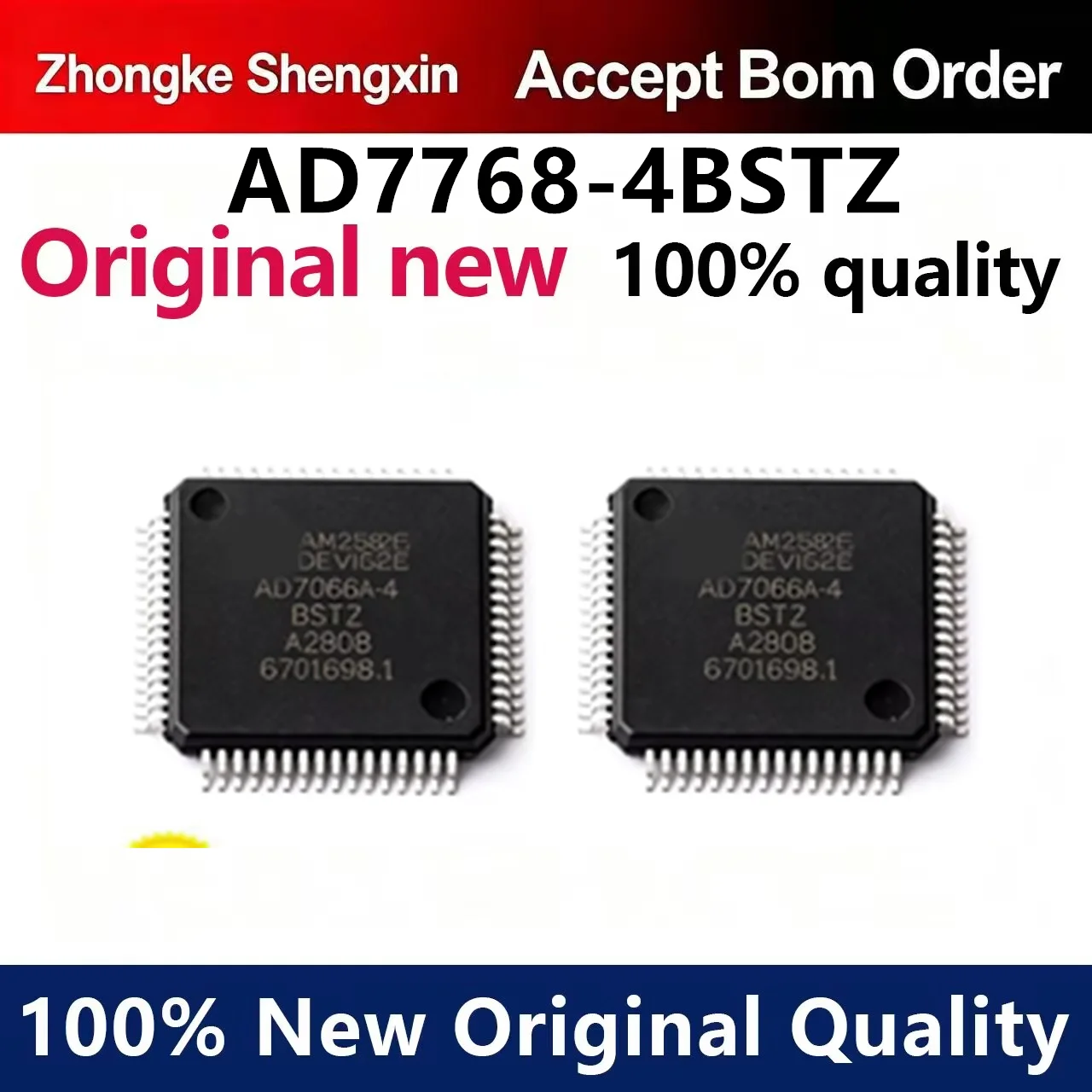 (5pcs-100pcs) Brand New Original AD7768-4BSTZ LQFP-64 SMT RL7 Analog-to-Digital Converter IC Chip for Electronic Components Mark