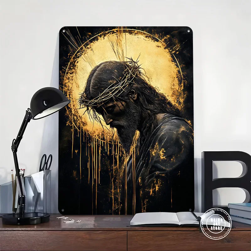 Crown of Thorns Metal Poster Custom Wall Art Retro Vintage Tinplate Signs for House Gaming Room Decoration Cozy Wand Deko Home