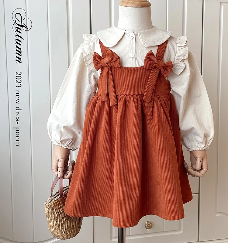 Automne Faion filles Dr bébé tenue d'anniversaire coréen Sle printemps automne jupe à carreaux et t-shirt deux pièces ensemble enfant Dr