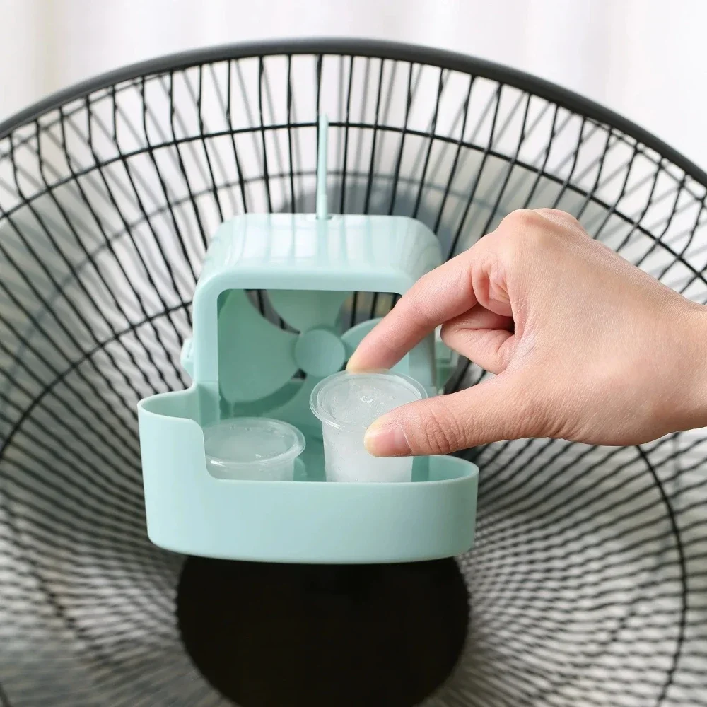 Clip On Hanging Ice Cooling Fan Portable Air Cooler Summer Desk Camping Outdoor Personal Evaporative Fan with Ice Box