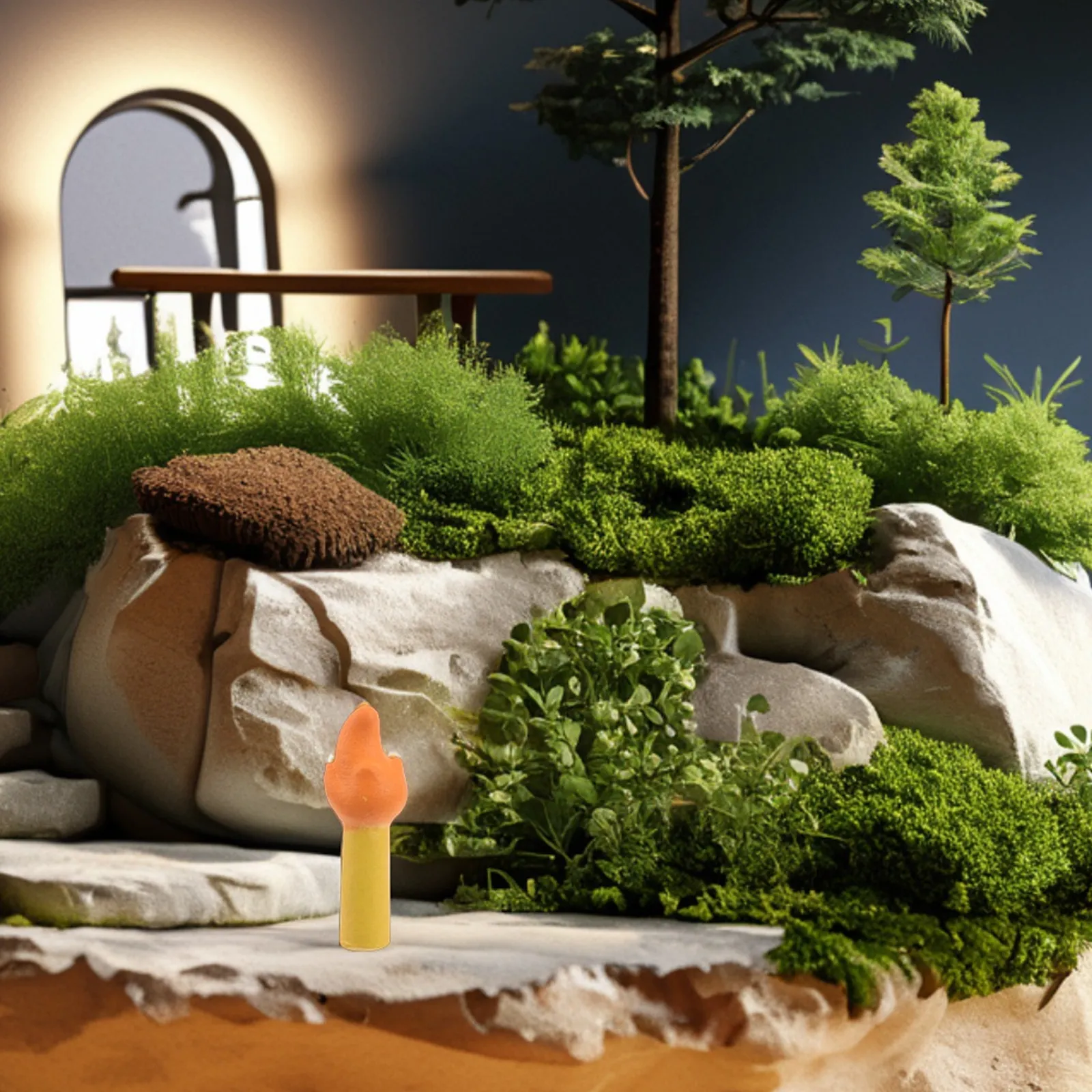 

10Pcs Miniature Campfire Resin Fake Fire Torch for Micro Landscape Decoration Camping Party Outdoor Accessories