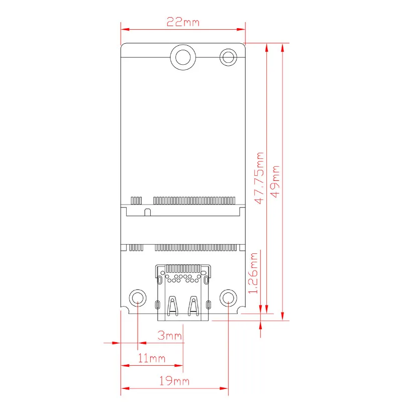 Adaptateur USB NVME NVME vers USB 3.1 TYPE C 10Gbps Riser M2 PCIE NVME SSD vers USB C Conveter JMS583 puce M clé pour 2230 M.2 NGFF SSD