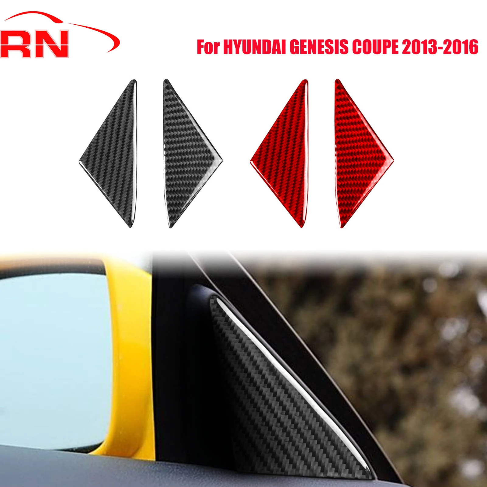 

For Hyundai Genesis Coupe 2013-2016 Modified Carbon Fiber Car Inner A-pillar Panel Interior Accessories Decorative stickers