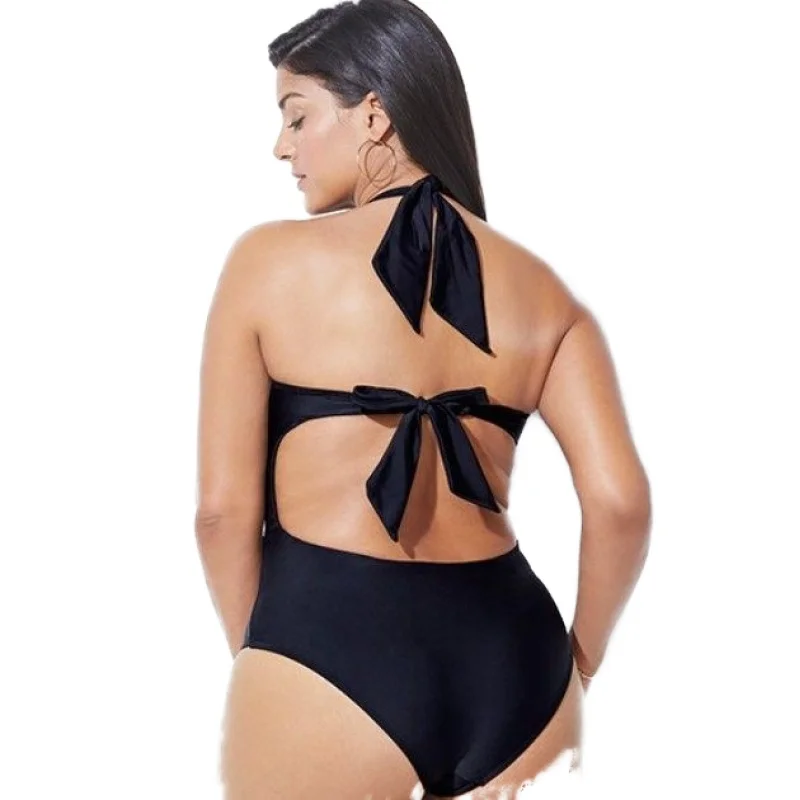 2023 Sexy Push Up Hollow Out Swimwear Women One Piece String Swimsuit Female Solid Monokini Brazilian Bathing Suit