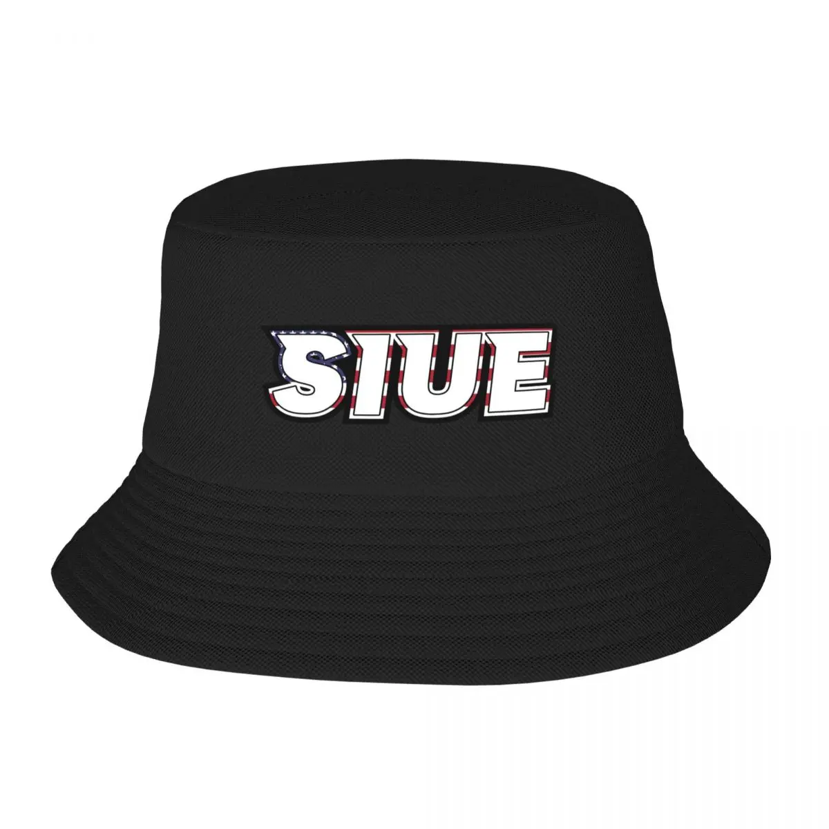 

SIUE American Flag Theme Bucket Hat Hats Baseball Cap Military Cap Man boonie hats Women's Golf Clothing Men's