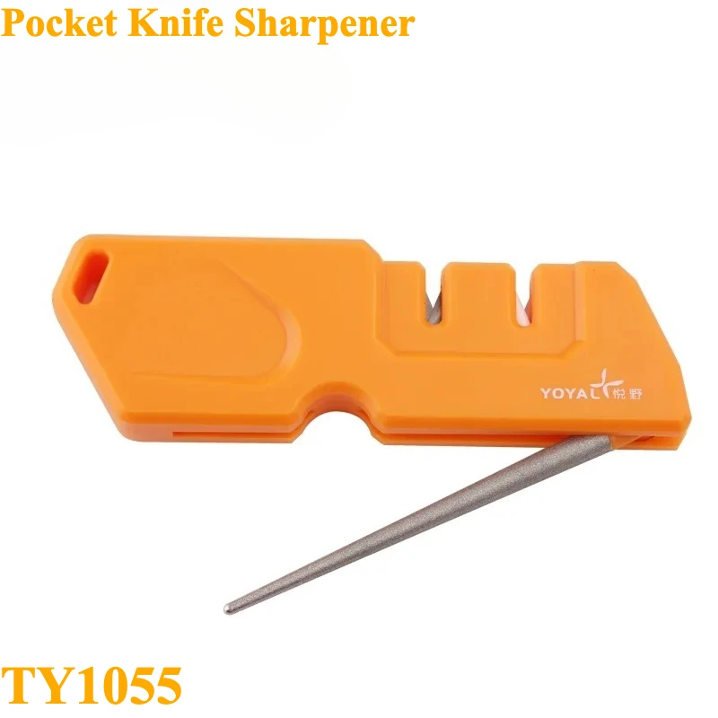 Tragbare Messerschärfer Edelstahl Klapp Messer Schärfen für Outdoor Tasche Messer Ausrüstung Yoyal TY1055