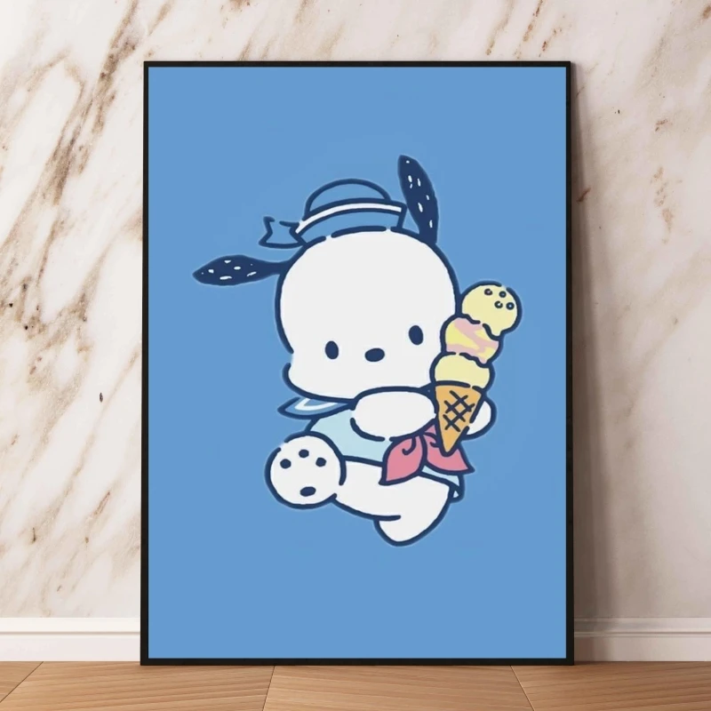 Japanese Anime Canvas Paintings Sanrios My Melody Wall Decoration High Quality Art Cartoon Character Picture Classic