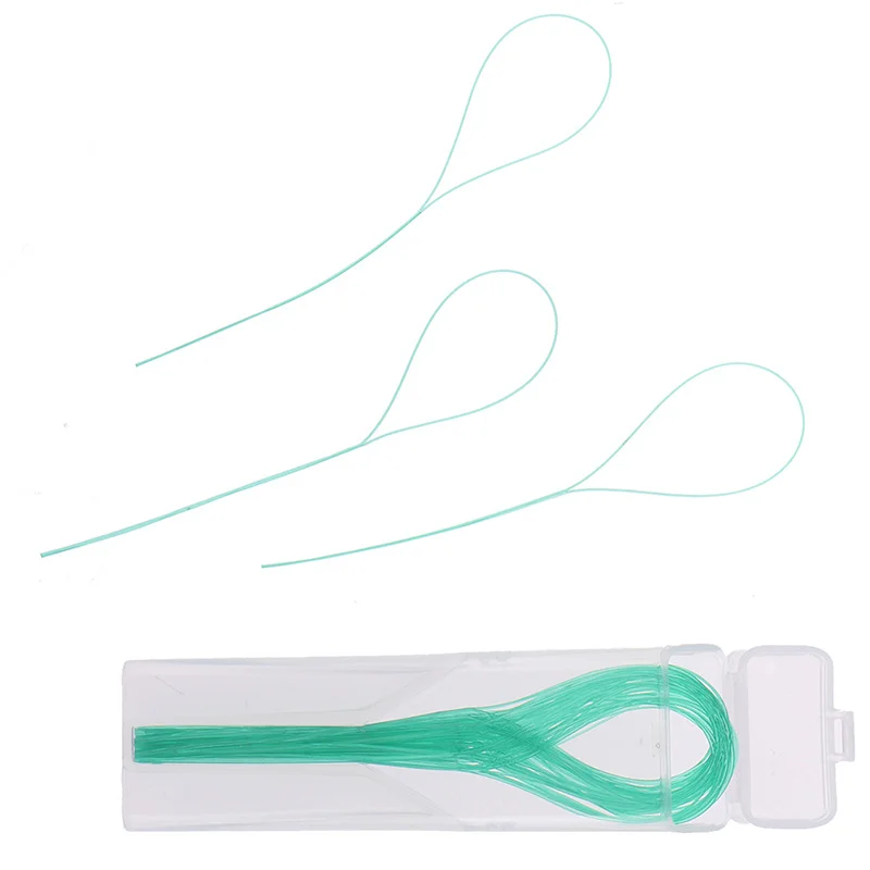 50/100Pcs Dental Floss Threaders Tooth Brackets Wire Holders For Orthodontic Bridges Dentist Traction Line Oral Care Tools